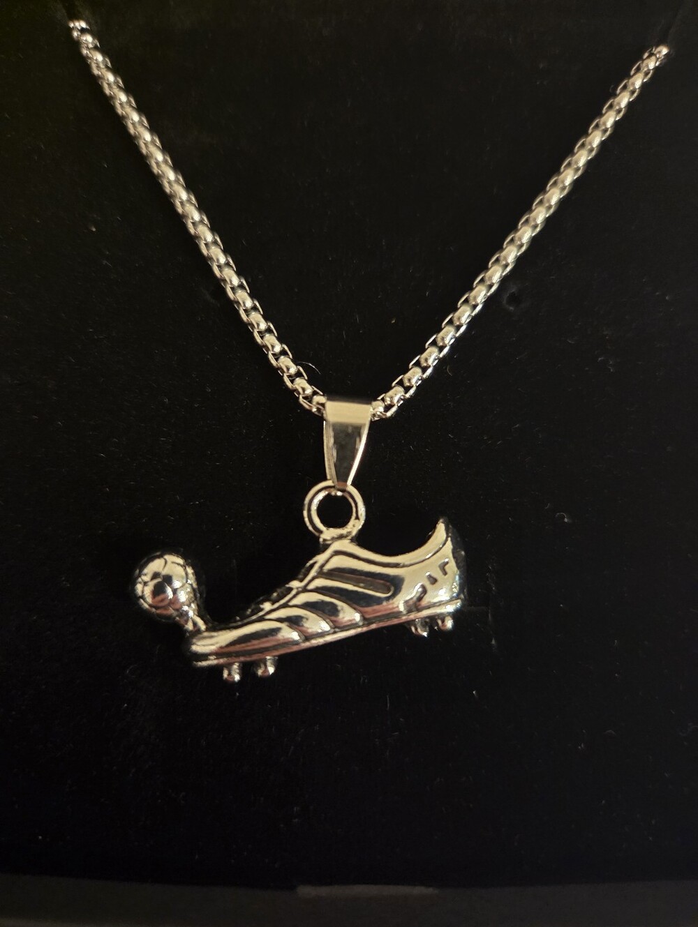 SOCCER CLEAT & BALL PENDANT NECKLACE